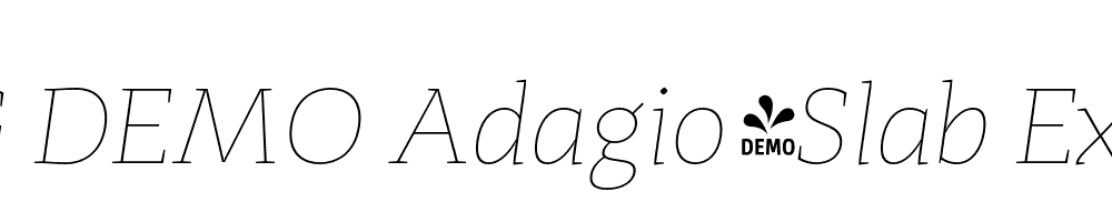  DEMO Adagio_Slab ExtraLight Italic