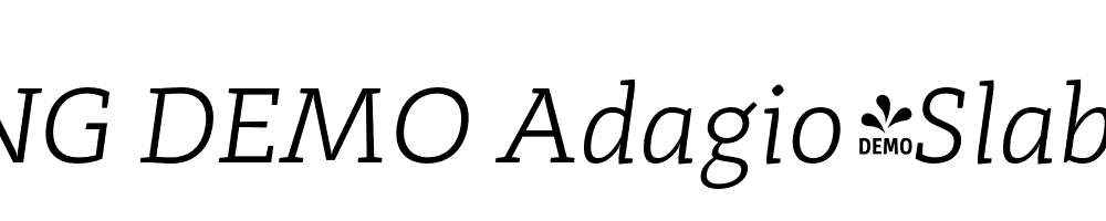  DEMO Adagio_Slab Light Italic