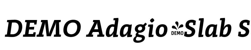  DEMO Adagio_Slab SemiBold Italic