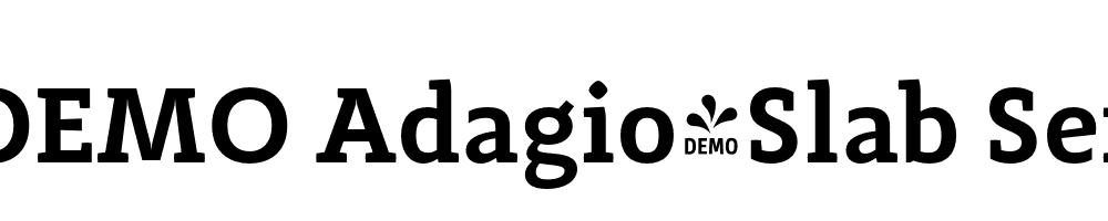  DEMO Adagio_Slab SemiBold Regular