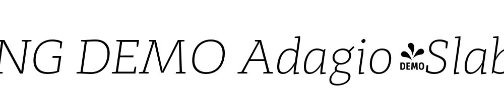  DEMO Adagio_Slab Thin Italic