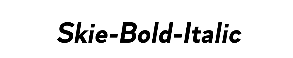 Skie-Bold-Italic