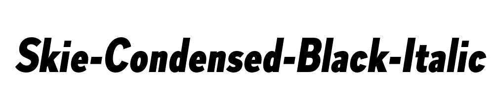 Skie-Condensed-Black-Italic