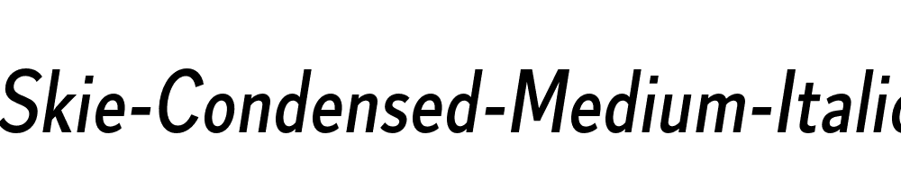 Skie-Condensed-Medium-Italic