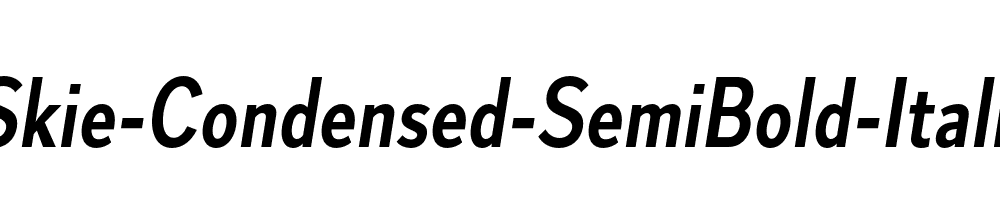 Skie-Condensed-SemiBold-Italic