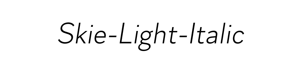 Skie-Light-Italic