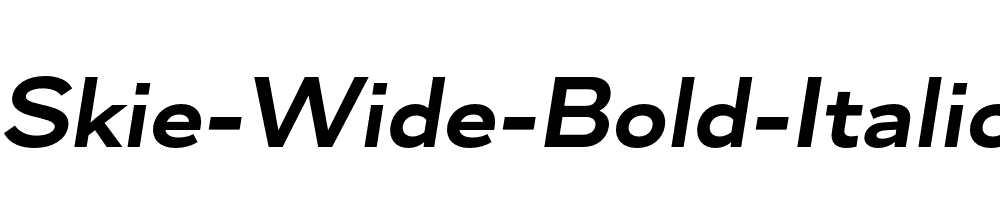 Skie-Wide-Bold-Italic