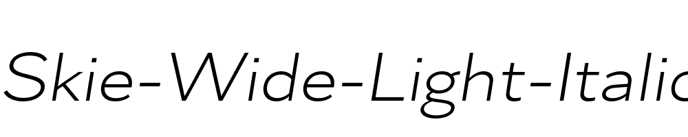 Skie-Wide-Light-Italic