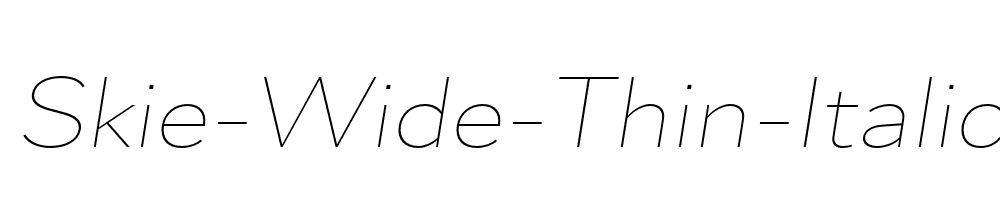 Skie-Wide-Thin-Italic