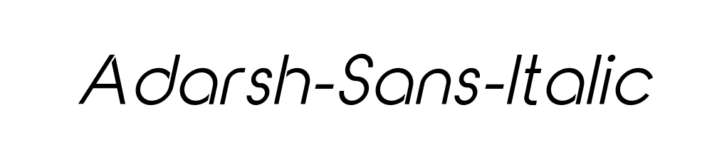 Adarsh-Sans-Italic