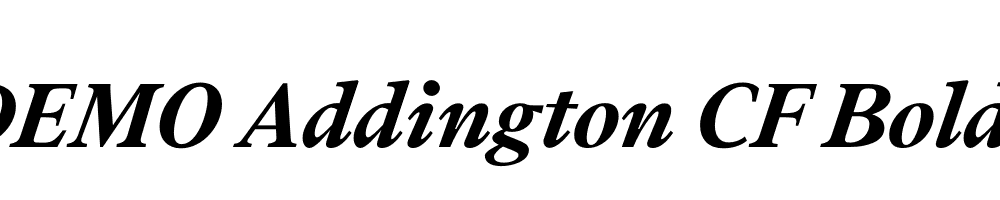 FSP DEMO Addington CF Bold Italic