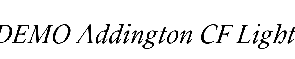 FSP DEMO Addington CF Light Italic