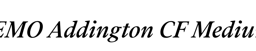 FSP DEMO Addington CF Medium Italic