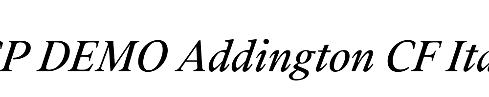 FSP DEMO Addington CF Italic