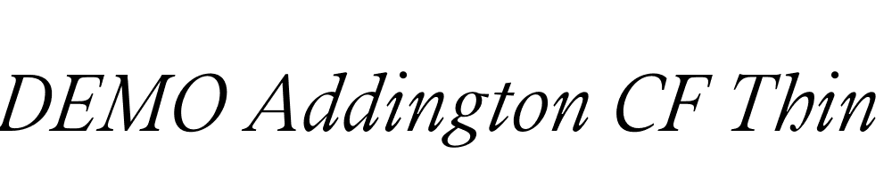 FSP DEMO Addington CF Thin Italic