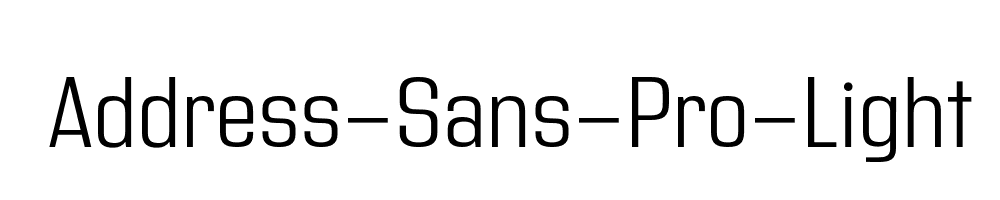 Address-Sans-Pro-Light