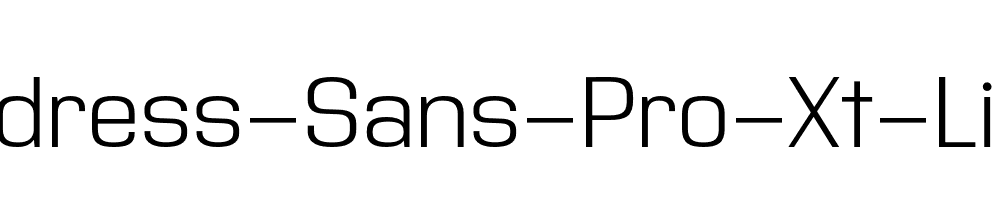 Address-Sans-Pro-Xt-Light