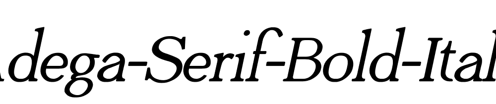 Adega Serif Bold Italic