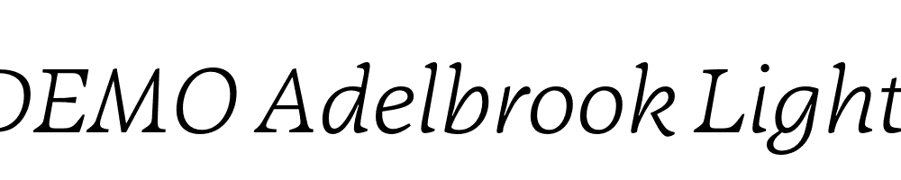 FSP DEMO Adelbrook Light Italic