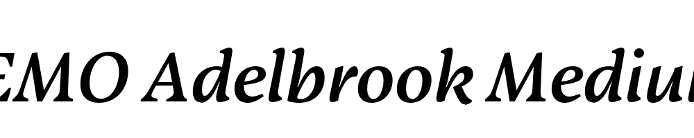 FSP DEMO Adelbrook Medium Italic