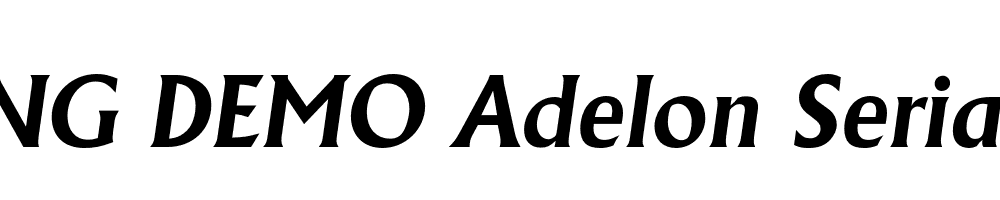  DEMO Adelon Serial Bold Italic