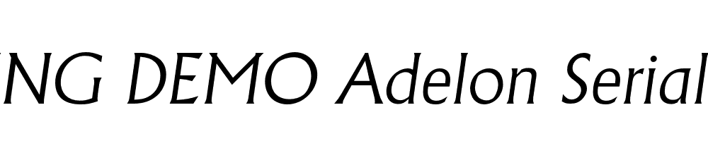  DEMO Adelon Serial Light Italic