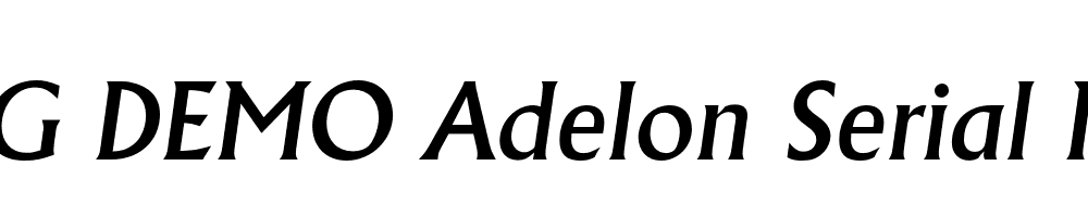  DEMO Adelon Serial Medium Italic