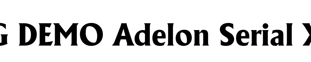  DEMO Adelon Serial Xbold Regular