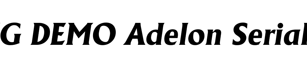  DEMO Adelon Serial Xbold Italic