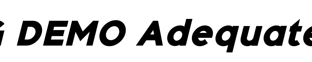  DEMO Adequate Black Italic