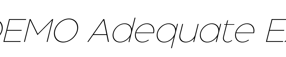  DEMO Adequate Extra Light Italic