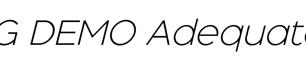  DEMO Adequate Light Italic