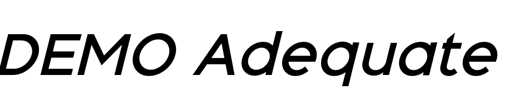  DEMO Adequate Medium Italic