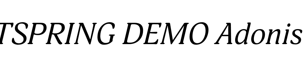  DEMO Adonis Italic