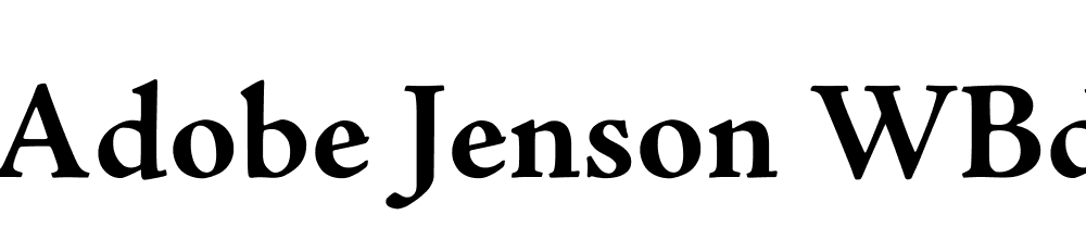 Adobe Jenson Wbd