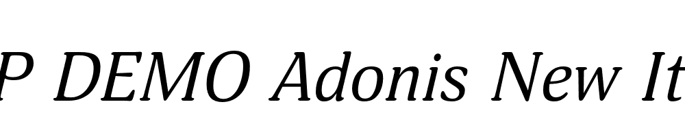 FSP DEMO Adonis New Italic