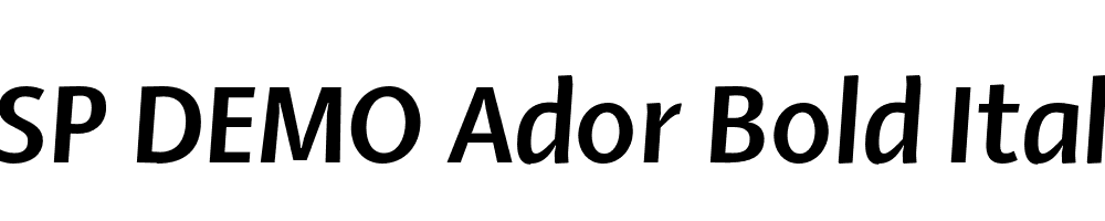 FSP DEMO Ador Bold Italic