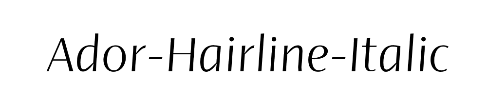 Ador-Hairline-Italic