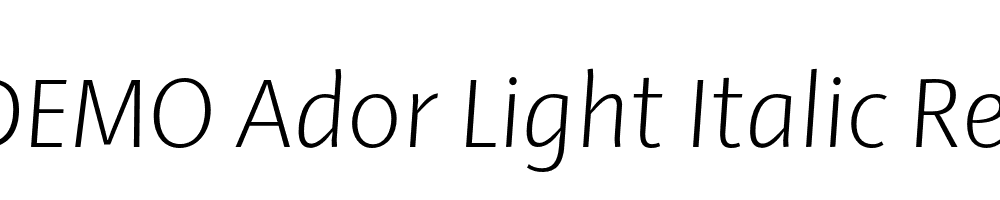 FSP DEMO Ador Light Italic Regular