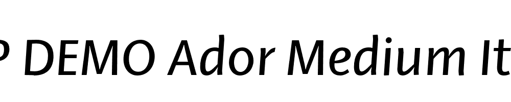 FSP DEMO Ador Medium Italic