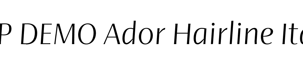 FSP DEMO Ador Hairline Italic