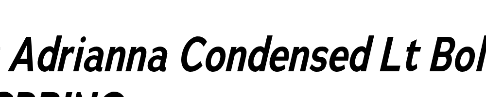  DEMO Adrianna Condensed Lt Bold Italic