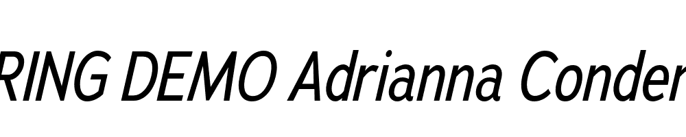  DEMO Adrianna Condensed Italic