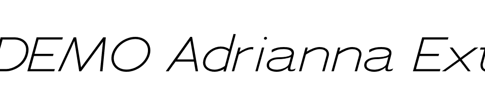  DEMO Adrianna Extended Lt Italic