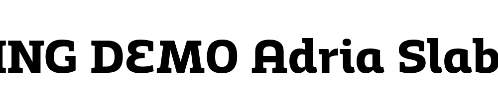  DEMO Adria Slab Bold Italic