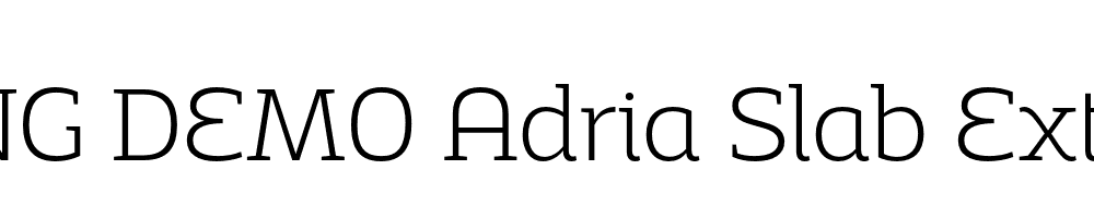  DEMO Adria Slab ExtraLight Italic