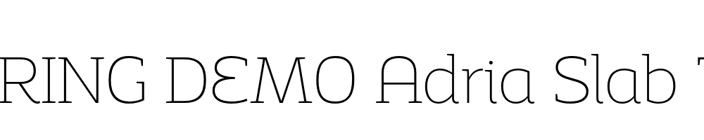  DEMO Adria Slab Thin Italic