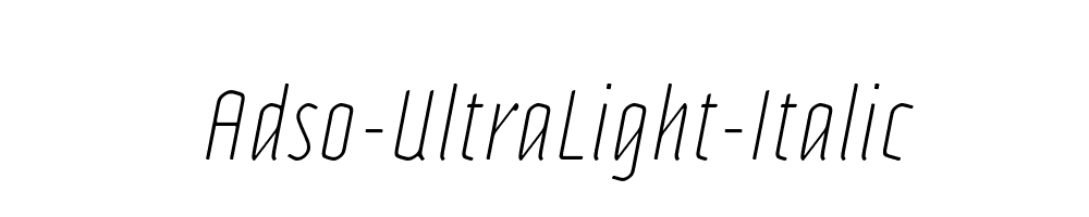 Adso-UltraLight-Italic