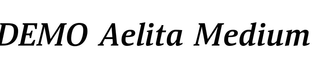  DEMO Aelita Medium Medium Italic