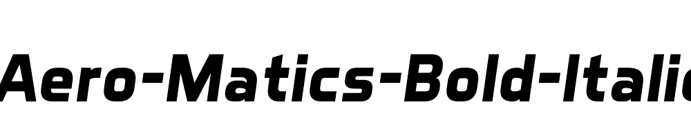 Aero-Matics-Bold-Italic